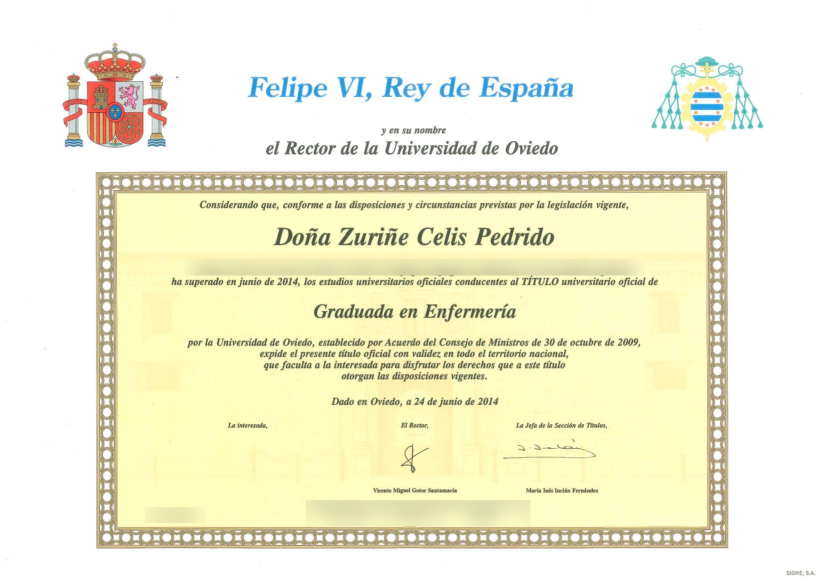 Diploma · Grado en Enfermería