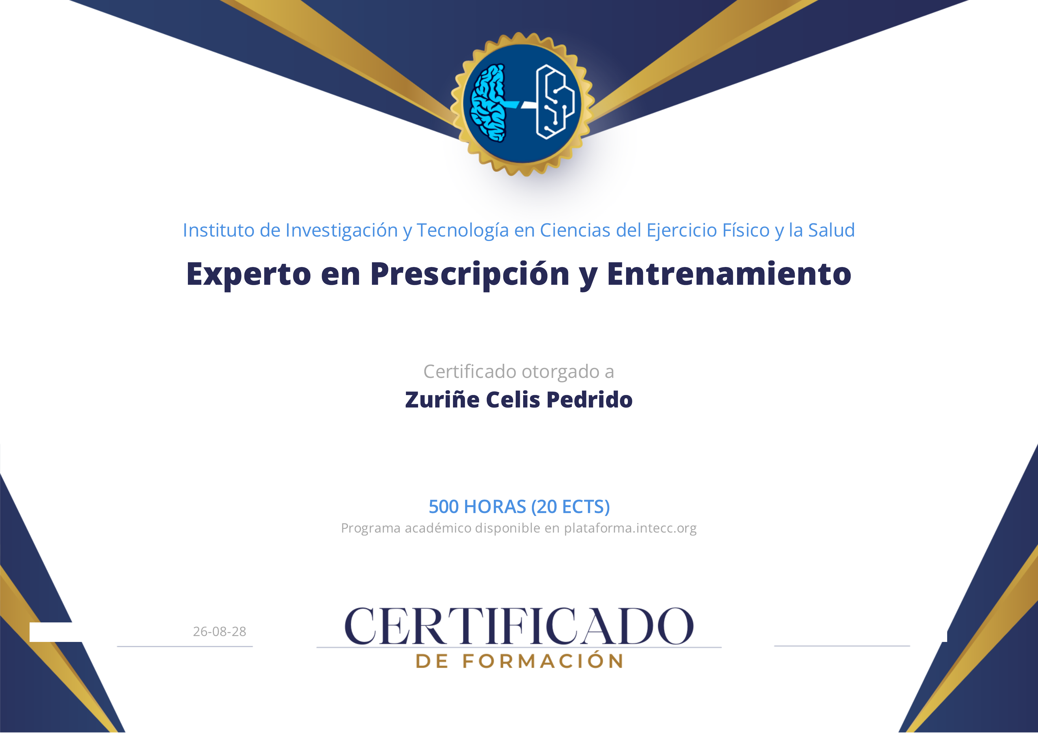Diploma · Experto en Prescripción y Entrenamiento
